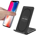 Fast Wireless Charger,QI Fast Wireless Charging Pad Stand Built-in Cooling Fan For iphone X,iphone 8,iphone 8 Plus And Samsung Galaxy Note 8, S8, S8 Plus, S7, S7 Edge, S6 Edge Plus, Note5
