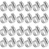 ISPINNER 52-Piece Cable Clamps Assortment Kit – 304 Stainless Steel With Rubber Cushion, 6 Sizes 1/4" To 3/4", In Storage Case, For Automotive, Marine, Household & Industrial Use