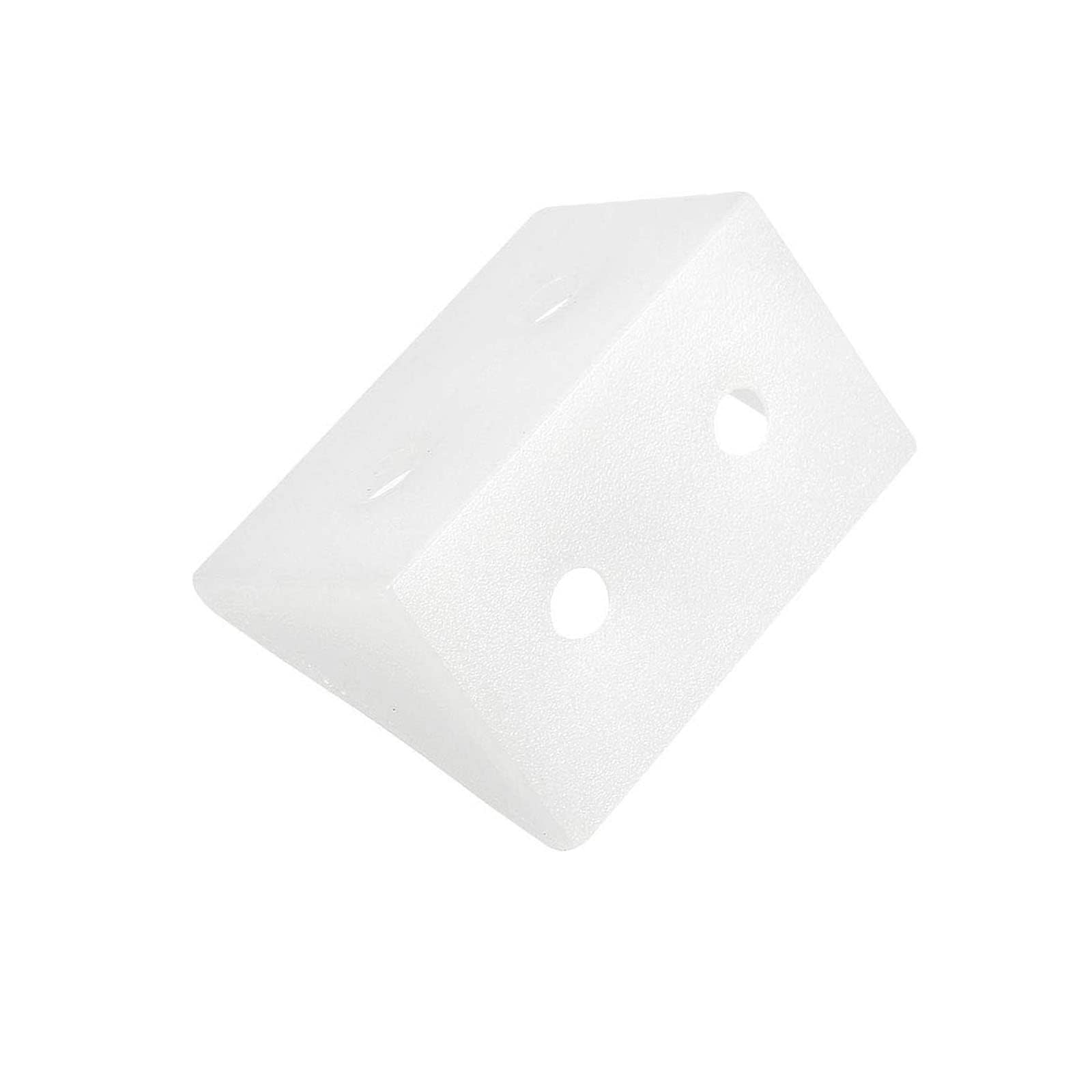 TOP-VIGOR 100Pcs Plastic Corner Bracket, Shelf Cabinet Door 90 Degree 4 Holes Angle Brackets 33 x 19 x 19 mm for Reinforce Right Angle Corner Brace Joints of Drawers Furniture