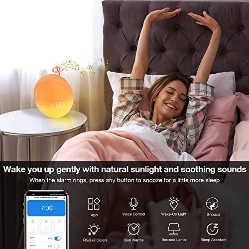 Sprening Sunrise Wakeup Alarm Clock Bedrooms Hue Wake Up Light with