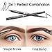PrettyDiva Eyebrow Pencil, Waterproof Long Lasting Tattoo Eyebrow Pen Tint Brow Gel Eye Makeup Tool (Chestnut)