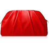 lovyoCoCo Clutch Purse for Women Soft Pleated PU Wedding Clutch, Elegant Evening Bag for Galas, Proms,Cocktail Parties