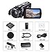 Video Camera Camcorder, Vlogging Camera Full HD 1080P 30FPS 3'' LCD Touch Screen Vlog Video Camera for YouTube Videos with External Microphone and Remote Control