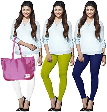 LUX LYRA Women's Ankle Length Leggings Pack Of 3