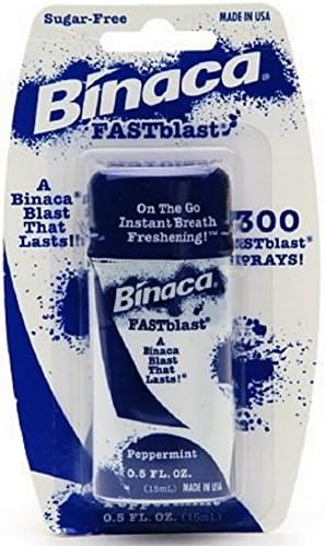 Binaca Fast Blast Breath Spray PepperMint 0.50 oz