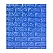 5-Pack 3D Brick Wall Panels Stickers PE Foam Self Adhesive Wallpaper Removable Wall Decoration,27.5’’30.30.27’’/pcs (Blue)