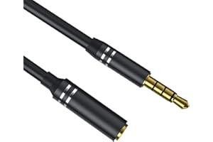 3.5mm Headphone Extension Cable (6Ft/1.8M), 4 Pole Hi-Fi Sound Audio Cable Male to Female AUX Cord, Auxiliary Stereo Extender