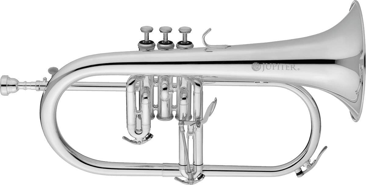 Jupiter Intermediate Bb Flugelhorn with Silver-Plated Rose Brass Bell , JFH1100RS: Musical Instruments