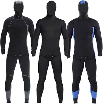 Amazon Sakey ダイビングスーツ ウェットスーツ メンズ 3mm ツーピース 素潜り フード付き 2ピース 上下セット ロングジョン仕様 ブルー Xxxl Sakey ウェットスーツ
