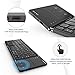 Foldable Bluetooth Keyboard, Jelly Comb B003B Dual Mode USB Wired & Bluetooth Keyboard with Touchpad Rechargeable for Windows Android Tablet Smartphone Surface and More-Updated (Black)