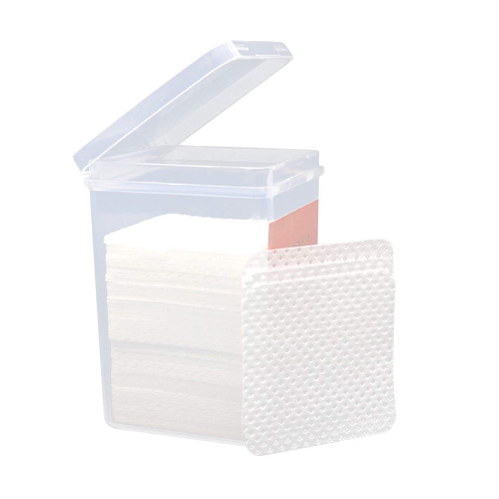 Minkissy 180 Sheets Cotton Pads Nail Art Wipes Nail Polish Removers Pads Makeup Multifunctional Cotton Pads for Eyelash Extension Glue Nail Polish (White)