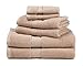 Premium Bamboo Cotton 6 Piece Towel Set (2 Bath Towels, 2 Hand Towels and 2 Washcloths) - Natural, Ultra Absorbent and Eco-Friendly (Platinum)