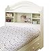 South Shore Summer Breeze Kids Bookcase Bed 4-Piece Bedroom Set, Twin, White Wash