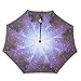 Repel Reverse Folding Umbrella with 2 Layered Teflon Canopy and Reinforced Fiberglass Ribs (Starry Night)