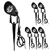LEDwholesalers Low Voltage LED Outdoor Landscape Garden Metal Spot Light Fixture with Built-in Shade 12V AC/DC 7W (6-Pack), Warm White, 3753WWx6