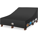 Zettum Double Chaise Lounge Cover - Outdoor Lounge Chair Cover Waterproof, 600D Heavy Duty Fade-Resistant Patio Seating Covers for Pool Lounge Chair, Lawn Bench Furniture 84 x 55 x 32 Inch