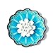 Incense Holder - Porcelain Decorative Flower Incense Stick Holder Burner Bowl - Ceramic Incense Ash Catcher Tray (Light Blue)