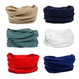 AMYAMY 16 in 1 Wide 6pcs Assorted Seamless Headbands for Men/Women Athletic Moisture Wicking Headwear for Sports Cycling Arm band Hiking Climbing ,Bandana Headwrap Scarf Neck Gaiter Turban Mask