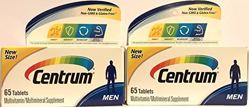 Centrum Multivitamin / Multimineral Supplement For Men - 65 Count Tablets Per Box - Pack of 2 Boxes