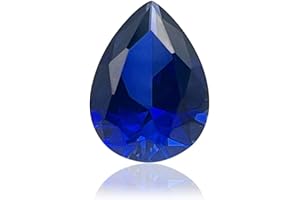 Gryrigns Royal Blue Loose Synthetic Sapphire Stone Pear Shape Created Corundum Gemstone Faceted 3A VVS