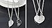 Hosaire Necklace Set Big Little Sister 2 Piece Love Heart Necklace Family Gift for Women Girl Friendship Black