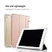 Valkit Compatible with iPad 6th/5th Generation Case, 9.7 Inch Case 2018/2017 with Pencil Holder, Air 9 Case - Smart Folio Stand Protective Translucent Frosted Back Cover with Auto Wake/Sleep,Pink