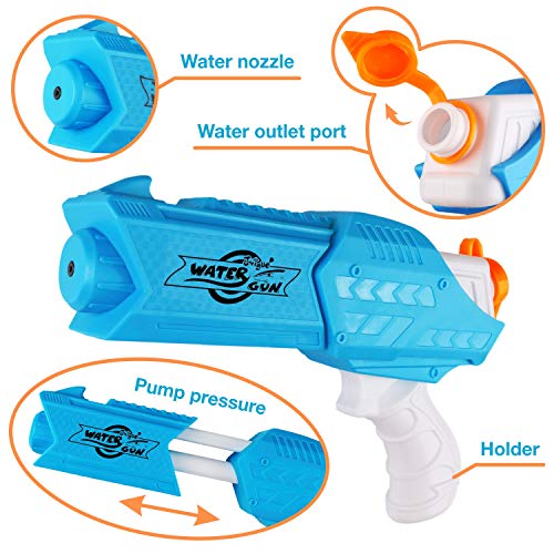 JVIGUE 2 Pack Water Blaster Gun Kids Water Soaker Squirt Toys for Summer Party Swimming Pool Beach Water Fighting Toy