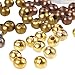 PH PandaHall 5 Box 4mm 5 Color Iron Round Spacer Beads Metal Tiny Smooth Beads for Necklaces, Bracelets and Jewelry Making (About 13g/Box)