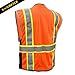 KwikSafety EXTENDED SIZING | BIG KAHUNA Class 2 Safety Vest | 360° High Visibility Reflectivity ANSI Compliant Work Wear | Hi Vis 8 Pocket Breathable Mesh Men & Women | Orange 4XL/5XL