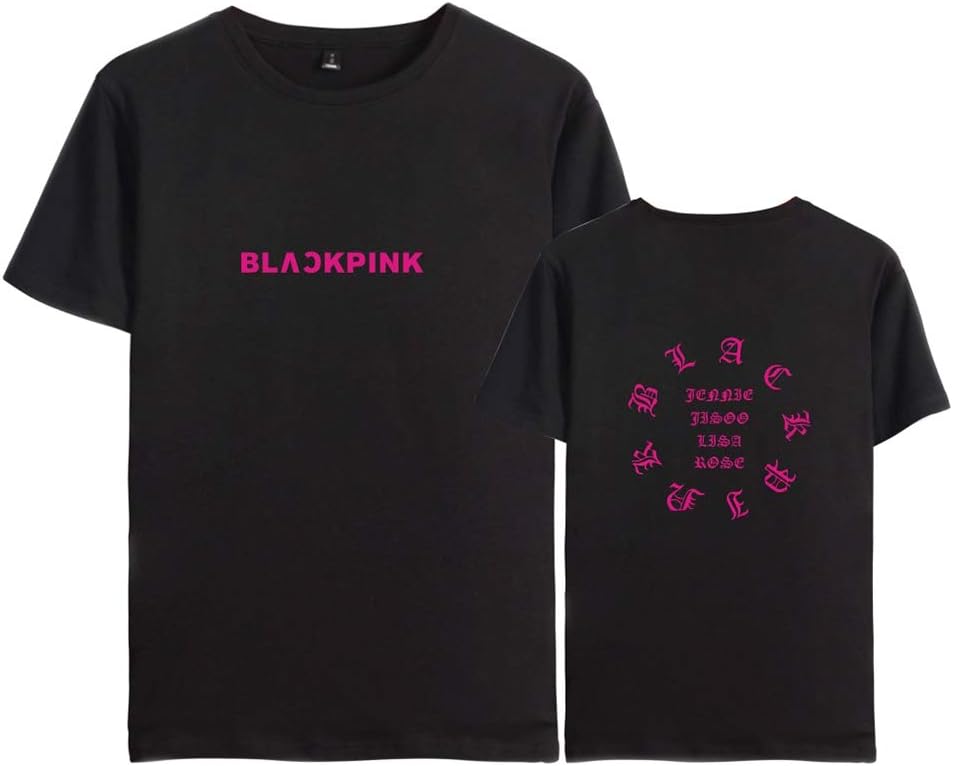 Fashinn for Kpop Blackpink T-Shirt Jisoo Jennie Rose Lisa Jisoo One Year Anniversary Shirt Tee for Womens Mens