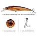 Shelure Minnow Fishing Lures for Bass Trout Sinking Crankbaits Jerkbaits Saltwater Hard Lure (A1 Series)