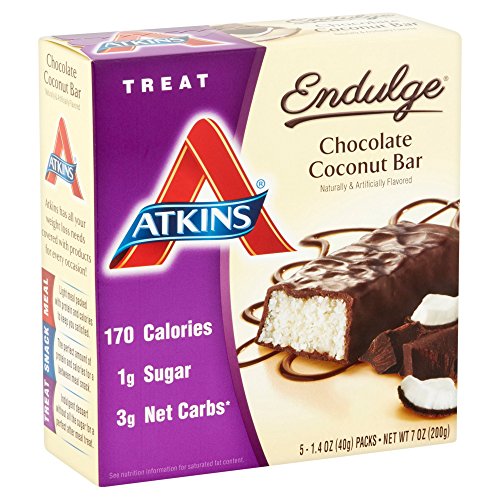 Atkins Endulge Treat, Nutty Fudge Brownie Bar, 5 Bars free shipping