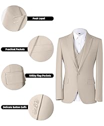 Mens Slim Fit Suits Wedding 3 Piece Suit Set