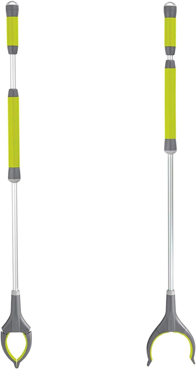 best reacher grabber for seniors on Amazon Com Healthsmart Extendable Grabber Tool For Elderly Reacher Grabber Pickup Tool For High Shelf Extension Arm Grip Aid For Disabled And Handicapped Two Hand Health Personal Care