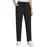 Weintee Women's Drawstring Cotton Knit Pants with Pockets