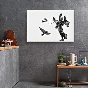 Floating Framed for Living Room Bedroom Black and...