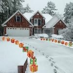 Christmas Presents Pathway Markers - Set of 18 Flat Corrugated Plastic Decorations NOT LIGHTS