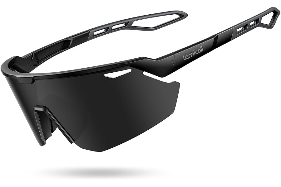Lamicall 24g Polarized Sports Sunglasses for Men Women - UV400 Protection Sun Glasses for Baseball Running Cycling Fishing