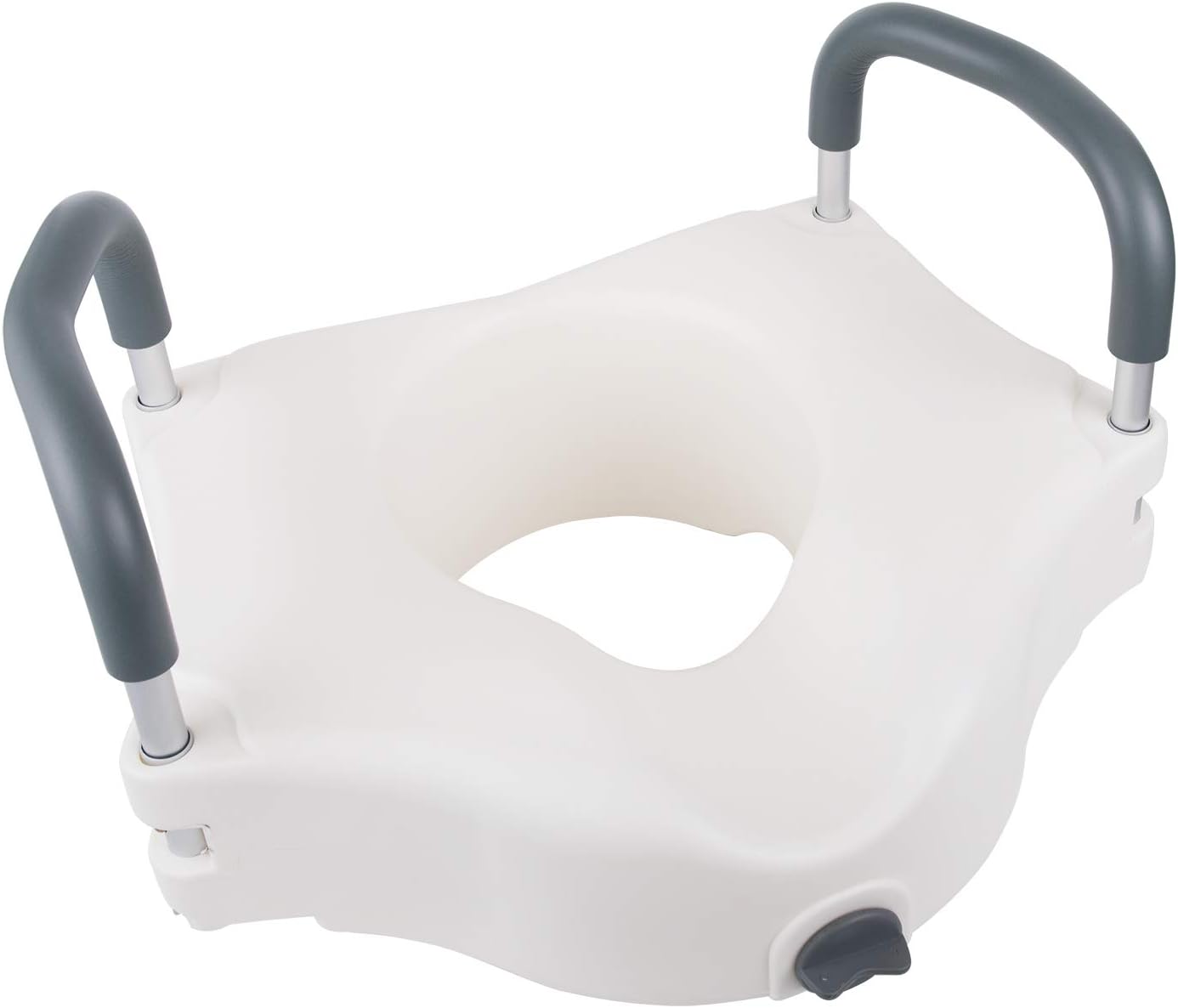 Medokare Raised Toilet Seat Riser - Toilet Seat Risers for Elderly, Portable Handicap Toilet Seat with Handles, Disabled Elevated Riser Seat with Arms: Health & Personal Care
