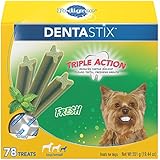 PEDIGREE DENTASTIX Toy/Small Dental Dog Treats Fresh, 1.6 lb. Value Pack (78 Treats)