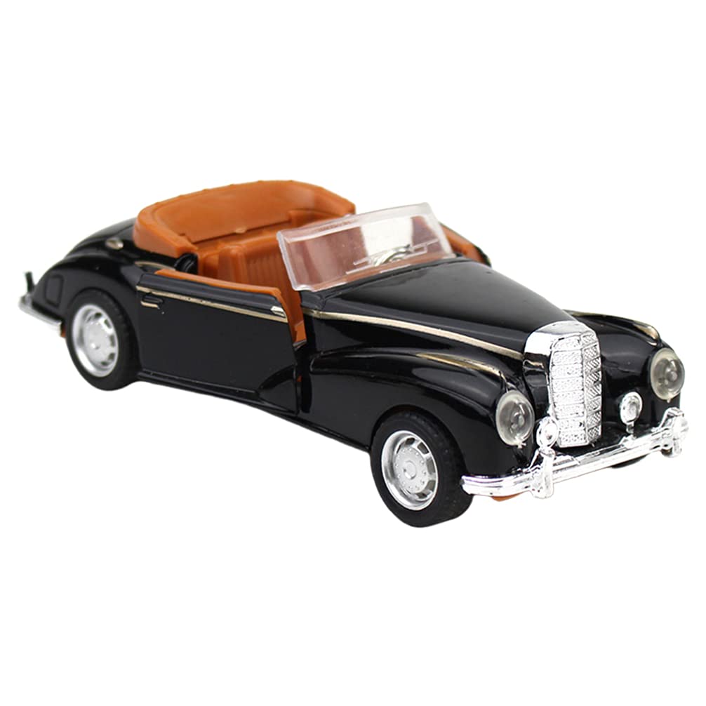 TOYANDONA Vintage Retro Diecast Vehicle Classic Car Figurine Collectible for Kids Adults Gift Car Lover Present Black