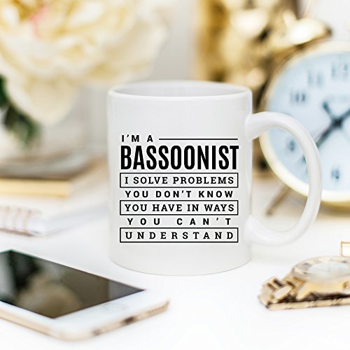 I'm A Bassoonist, Musician Coffee Mug, Bassoonist Funny Career Mugs Gift, Ceramic Tea Cup White, Funny Bassoonist Mug, Bassoon Teacher Gifts, Unique 11 oz Ceramic Coffee Mug for Bassoon Players - Thumbnail 2