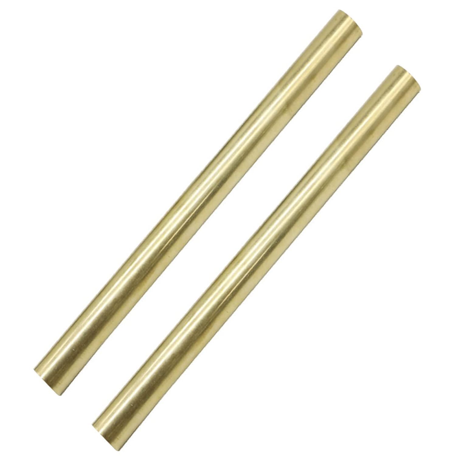 Photo 1 of 2 PCS 8mm/ 5/16 Inch Brass Rod Brass Round Stock Lathe Bar Stock Kit Brass Rod Stock Solid Brass Rod, 8mm/ 5/16 inch Diameter 12 Inch in Length