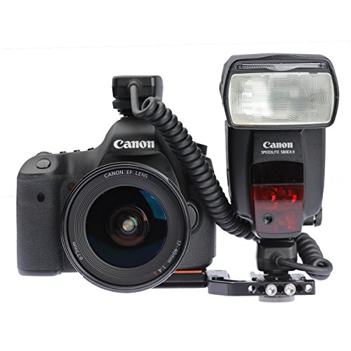 BP1 Paparazzi Mini Flash Bracket for all DSLRs and Mirrorless cameras Arca-Swiss type Plate Mount Modular design can be modified for left or right side of the camera (Canon, Nikon, Sony, Pentax etc.)