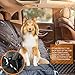 Dog Seat Cover for Back Seat - 100% Waterproof,Nonslip Bench Seat Cover Compatible for Middle Seat Belt and Armrest| Strong & Durable, Multiuse,Fits All Cars | BONUS Gifts Pack Bag,Dog Leash, Buckle 