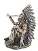 Native American Indian Chief Smoking Peace Pipe Statue Sculpture Figurine