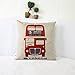 Luxbon - The Routemaster Red London Bus Cotton Linen Throw Pillow Case Cushion Cover 18 x 18/45X45CM Insert Not Included