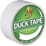 Duck Brand 1265015 Color Duct Tape, White, 1.88 Inches x 20 Yards, Single Roll