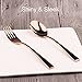 Silverware Set Rose Gold, 20 Pieces Flatware Stainless Steel Cutlery Utensils Dinnerware Kitchen with Forks Spoons Knifes Mirror Polished Dishwasher Safe Gift Box Service for 4 Copper