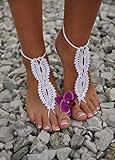 Crochet Black Barefoot Sandals,Beach Pool,Nude shoes,Foot jewelry,Footless sandles,Beach Wedding Jewelry,Yoga Chain,Anklet, Wedding shoes, Beach Wedding, Summer shoes, One Size Fits All